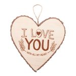 Træhjerte I love you