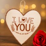 Træhjerte I love you