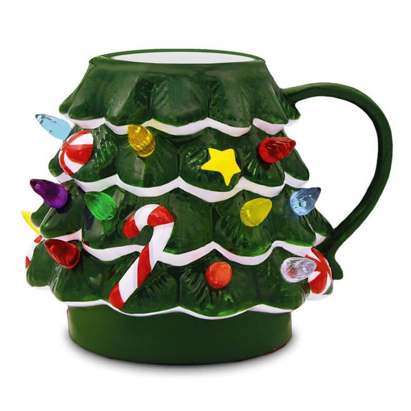 Julekrus med LED-lys – Juletræ – 200 ml